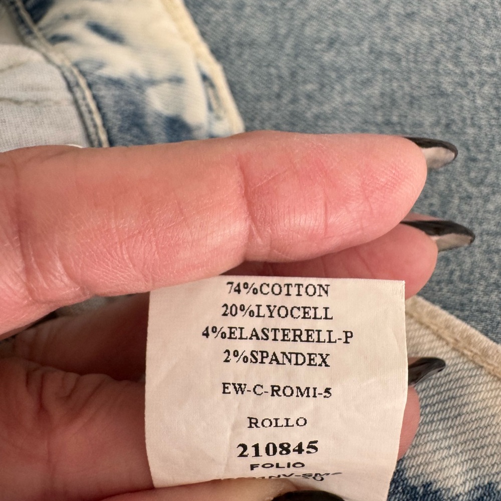 Etica Romi Mid Rise Wide Leg Jeans Cloud Drift Size 27 NWT Sustainable Denim - Picture 9 of 9